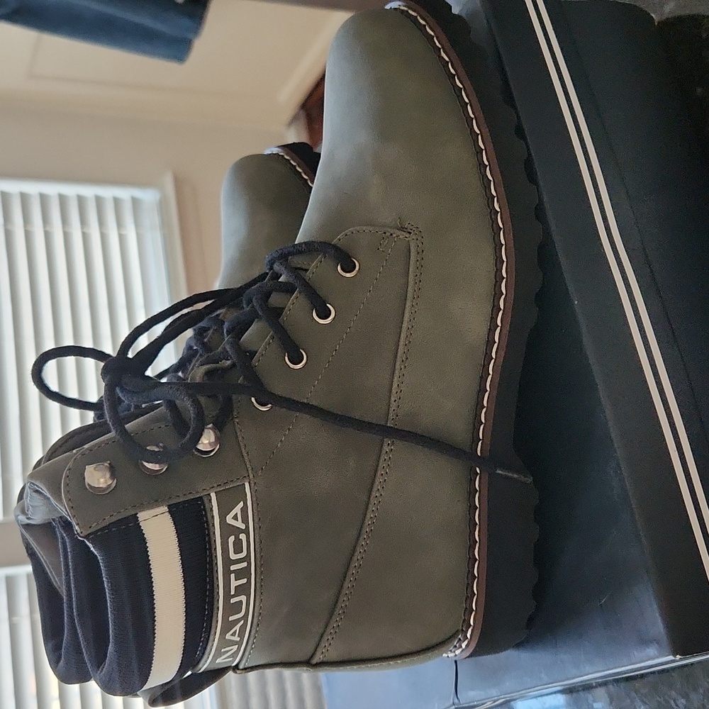 NWB Nautica Galiah Olive Green Women's Boots Size 9.5 - Picture 11 of 12